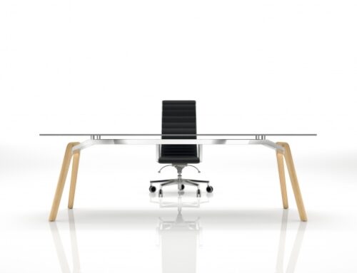 Bureau en verre Rail